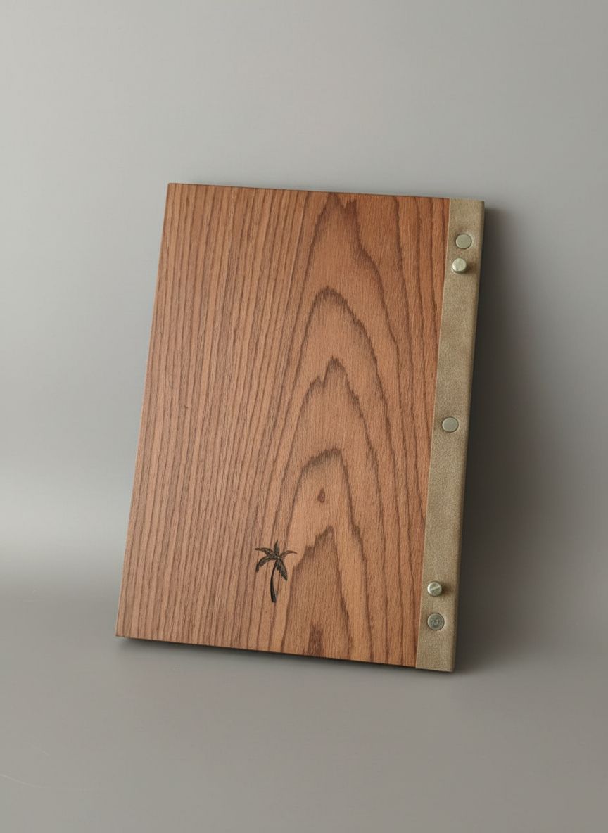 Luxury wooden menu-Walnut wood