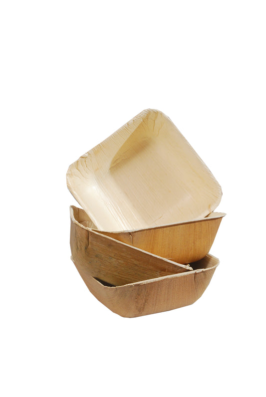 Eco-Friendly Areca Palm Leaf Square Bowl | Sustainable Dining Solutions UAE