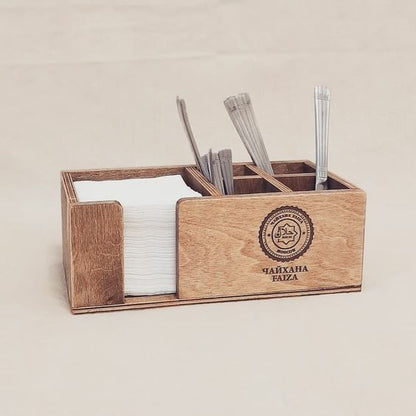 Custom Made wooden Napkin holder,Salt & Pepper Holder