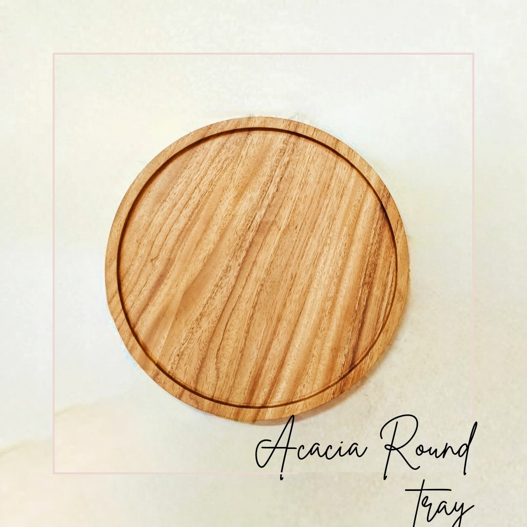 Round Wooden Tray