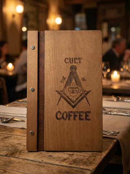 Wooden menu Cover