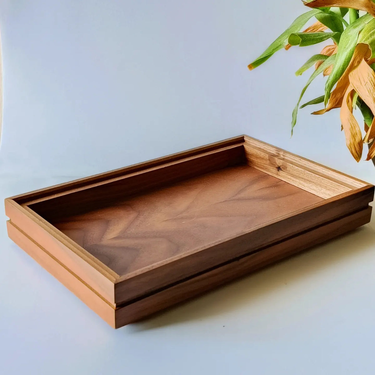 Walnut Tray Handcrafted Walnut Wooden Tray for Restaurants | Serving Solutions by ...